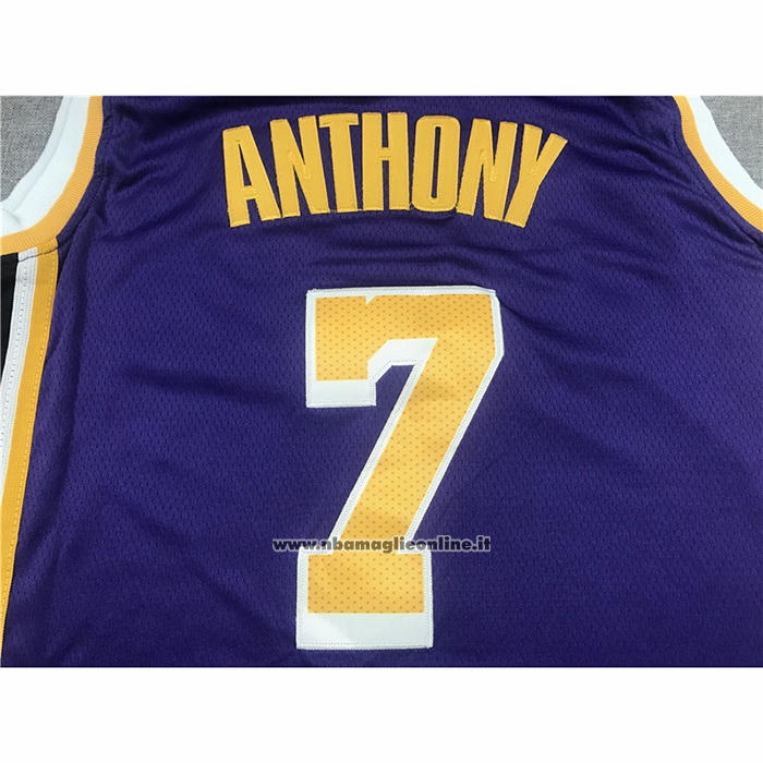 Maglia Los Angeles Lakers Carmelo Anthony #7 Statement 2021 Viola